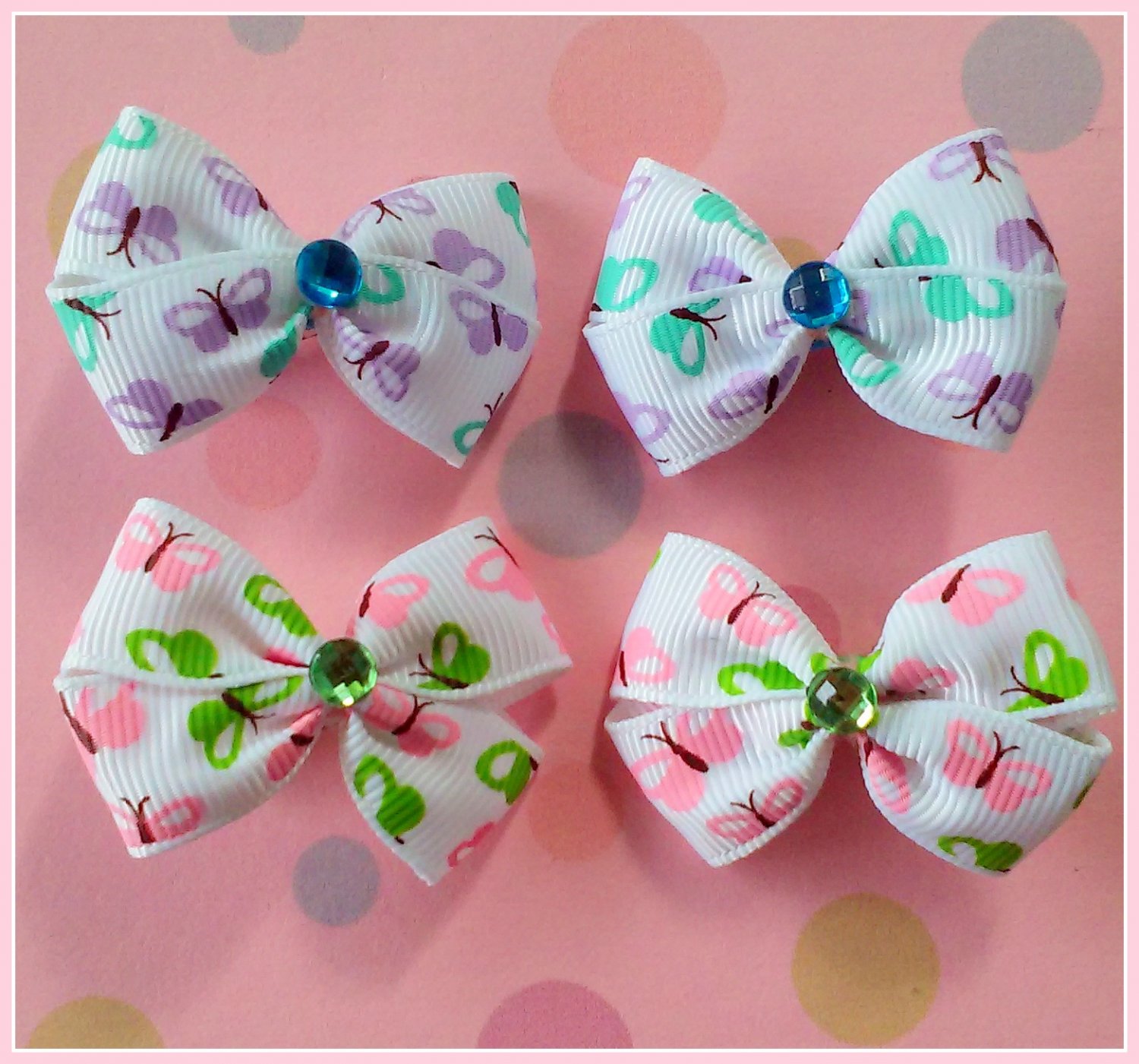 Butterfly Bitsy Bows (2 pairs)