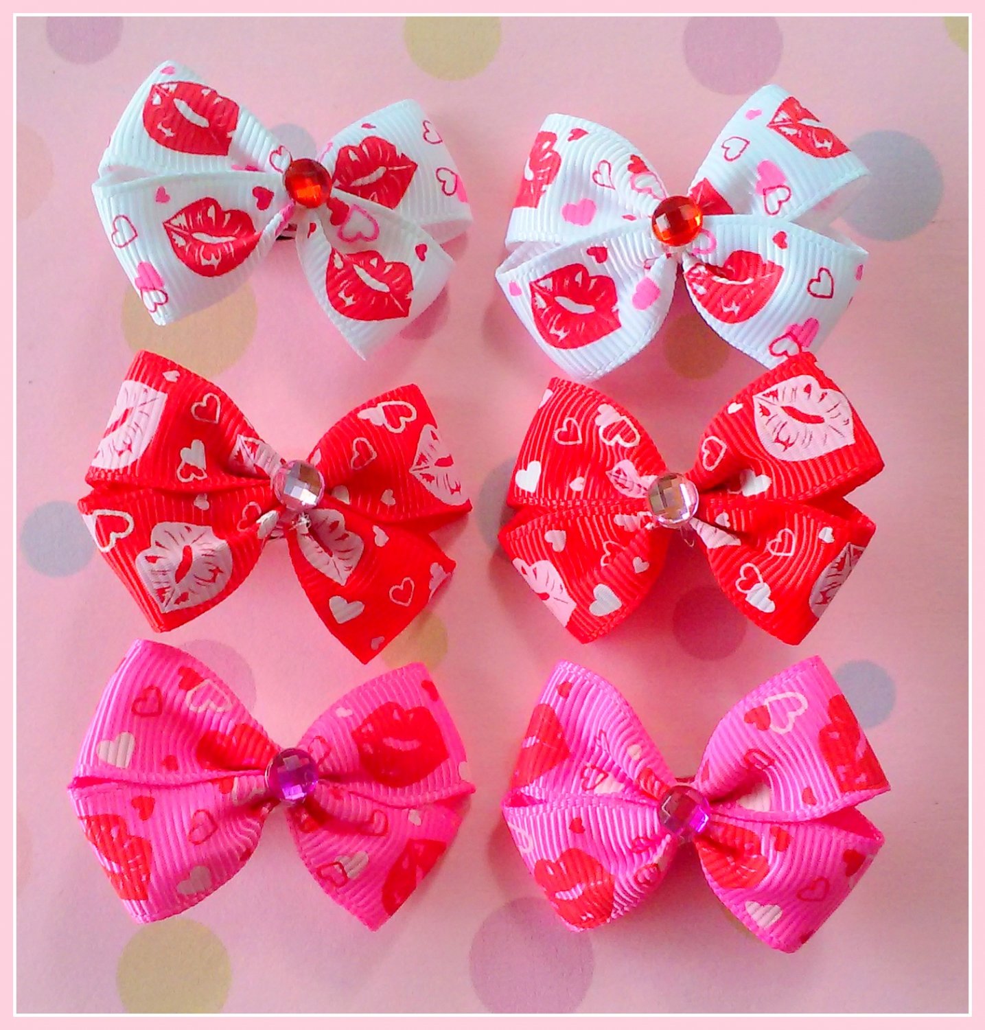 Kisses Bitsy Bows (3 pairs)