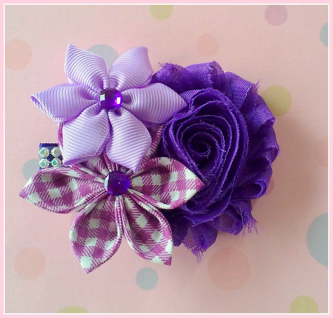 Plum Purple Flower Cluster Clip