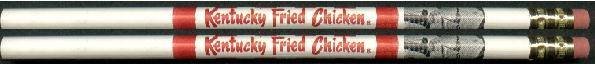 2 OLD Kentucky Fried Chicken KFC Colonel Saunders Photolitho Pencils UNUSED