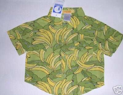 NEW Gymboree Go Bananas Button Up Shirt SUMMER 3-6 MONTHS