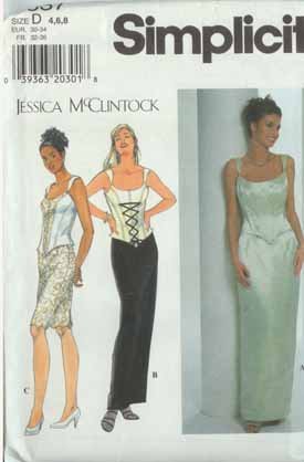 Designer evening after five prom formal dress pattern sz 4-6-8