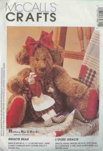 Gracie Bear and Her Doll Precious - McCall 7981 Crafts Pattern