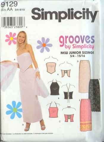 Simplicity Grooves Collection Junior Sizes 3/4-15/16 Long Skirt & Knit Tops