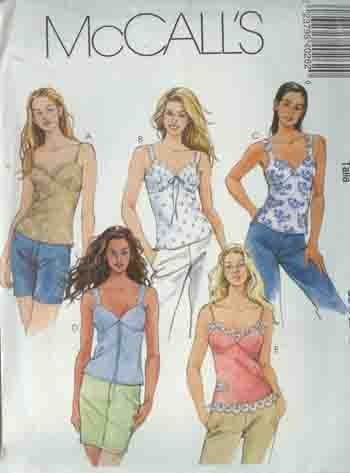 Cute Lined Tops or Camisoles McCall's 4026 Pattern Sizes 8 10 12 14