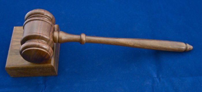 Gavel & Sound Block New Walnut Judge Auctioneer Gift