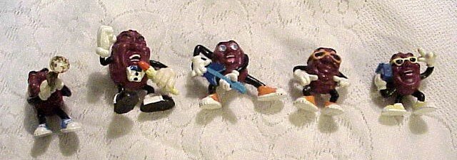 5 California RAISINS 1987&1988 Music Poses
