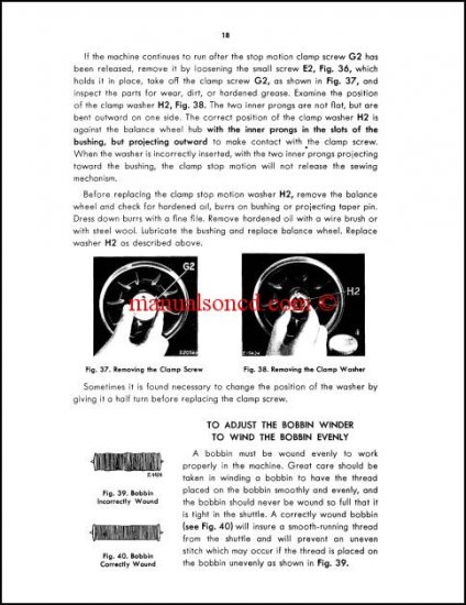 Singer 127-128 Sewing Machine Service Manual