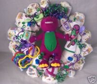Barney Diaper Cake Wreaths