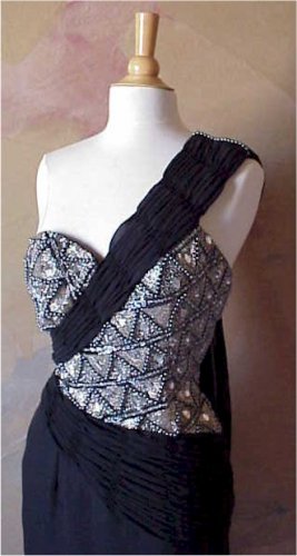 Dress Designer | Style #1014 - black beaded evening gowns | Cordell Couture Fashion