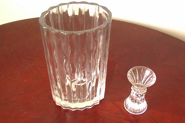 Crystal Vase and Candle Holder