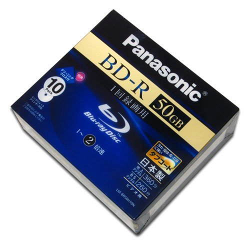 Panasonic Blu-ray Disc 10 Pack - 50GB 2X BD-R DL