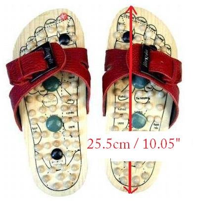 Reflexology Wooden Massage Sandals Shoes Slippers *EU42*