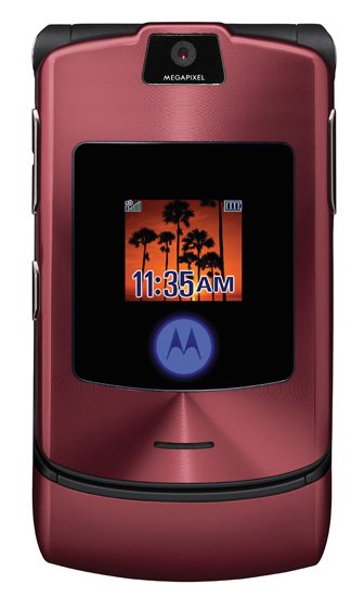 Motorola V3i RAZR 1.3 MegaPixel Cell Phone GSM Maroon