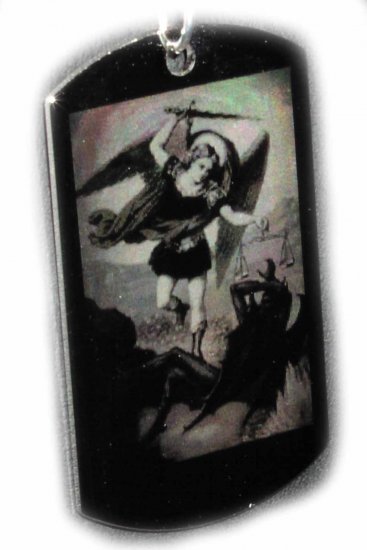 Michael the Archangel Custom Engraved Pendant