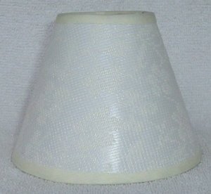 Mini Lamp Shades  Chandelier on Off White Lace Overlay Mini Chandelier Lamp Shade