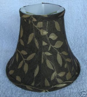 New BLACK w/ GOLD LEAVES Chandelier Mini Lamp Shade