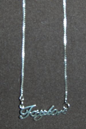Sterling Silver Name Necklace - Name Plate - TAYLOR