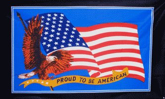 Proud to Be American Flag w/black border 3' x 5' Flag