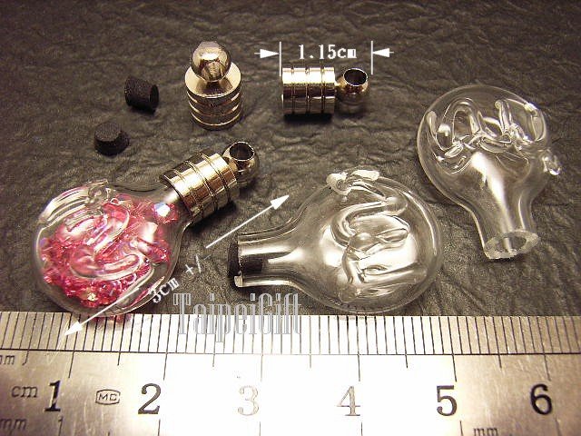 1 Scorpio Astrology Bottle Vial Charm Pendant DIY NAME ON RICE bead Message Crystal Liquid Flake