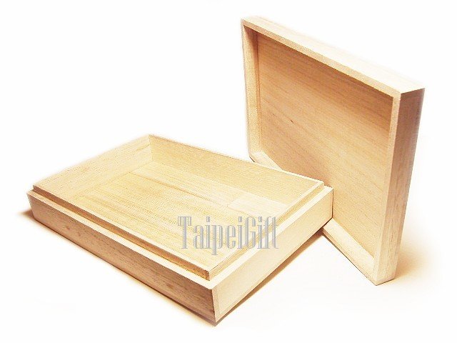 Jewelry Box Indus Firmiana Parasol Wood Case Gift craft packing F9 inside 8.26"x6.3"x2.16"