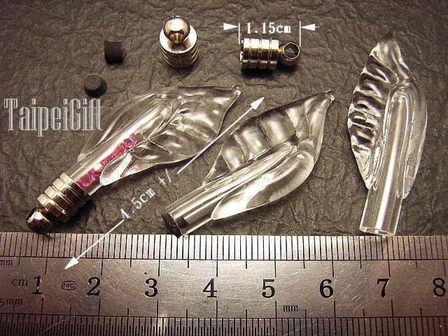 1 Feather Plume Bottle Vial Charm Pendant DIY Personalized NAME ON RICE bead Message Crystal Liquid
