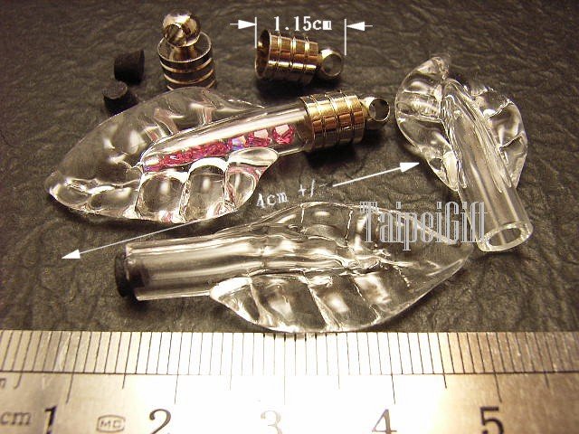 1 Leaf Bottle Vial Charm Pendant DIY Personalized NAME ON RICE bead Message Crystal Liquid