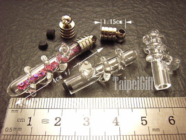 1 Snake Bottle Vial Charm Pendant DIY Personalized NAME ON RICE bead Message Crystal