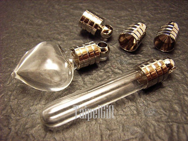 1 long silver plated cap for bottles Vials we sell