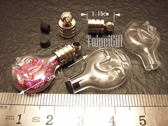 1 Libra Mini Bottle Vial Charm Pendant DIY NAME ON RICE bead Message Crystal Liquid sand Flake