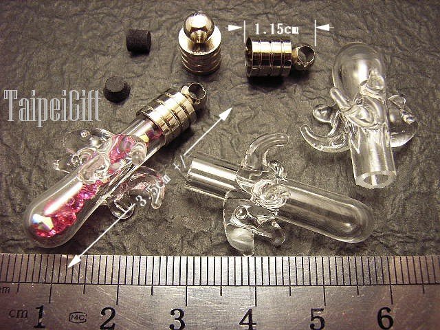 1 Goat Fairy Bottle Vial Charm Pendant DIY Personalized NAME ON RICE bead Message Crystal Liquid