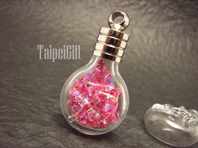 Swarovski Crystal Rose AB in Sagittarius Astrology Mini Bottle Vial Charm Pendant
