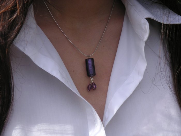 Purple Charm Necklace
