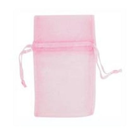 12 Large Pink Drawstring Jewelry Pouches