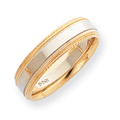 14K Gold Two Tone Wedding Band