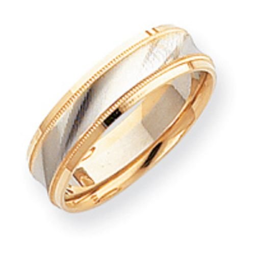 14K Gold Two Tone Wedding Band