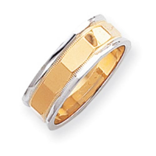 14K Gold Two Tone Wedding Band
