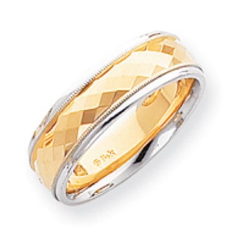 14K Gold Two Tone Wedding Band