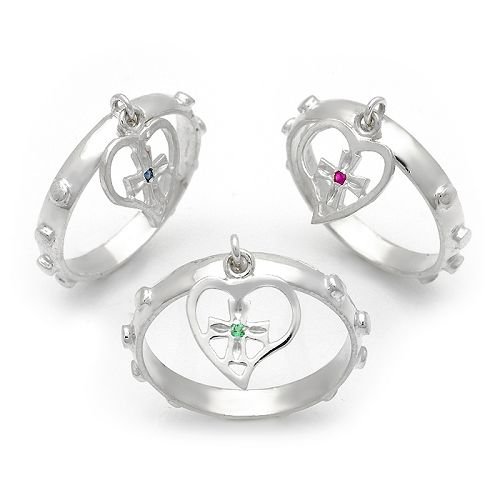 Heart Rosary Ring (any size)
