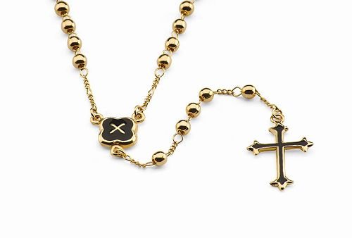 18K Gold Laminate 24" Rosary