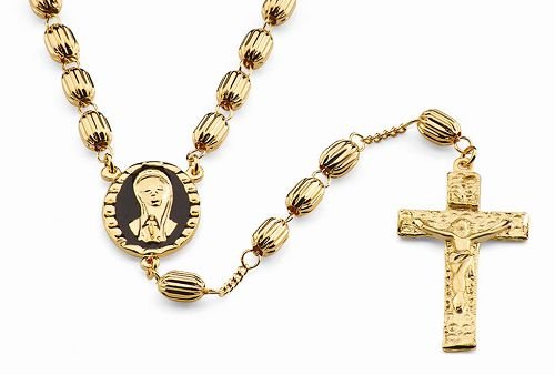 18K Gold Laminate 24" Rosary