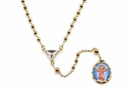 18K Gold Laminate 24" Rosary