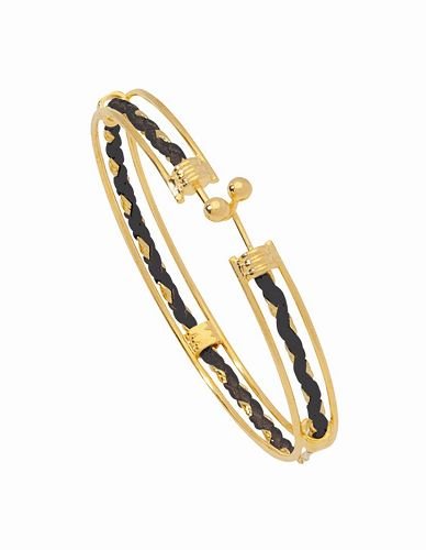 18K Gold Laminate Lace Bangle