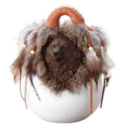 bear basket vase 34743