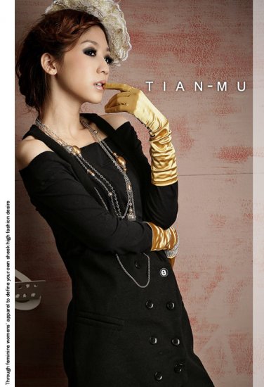 Black Double-Breasted Long Dress-Like Vest (Item no. X08121645-2)
