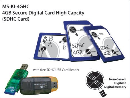 4GB Secure Digital Card High Capcity (SDHC Card) - MS-KI-4GHC