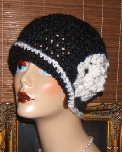 A Variety of Original Crocheted Elegant Edwardian Style Cloche Flapper Hats