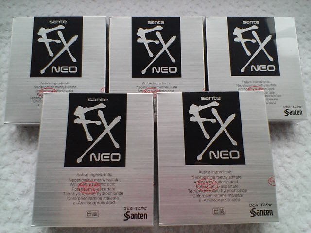 Japanese Eye drops Sante NEO FX - SUPER MINTY *5 Boxes* FREE SHIPPING!