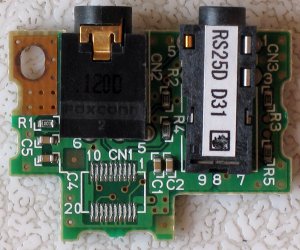 FUJITSU P SERIES P2040 P2110 P2120 AUDIO JACK CP109880