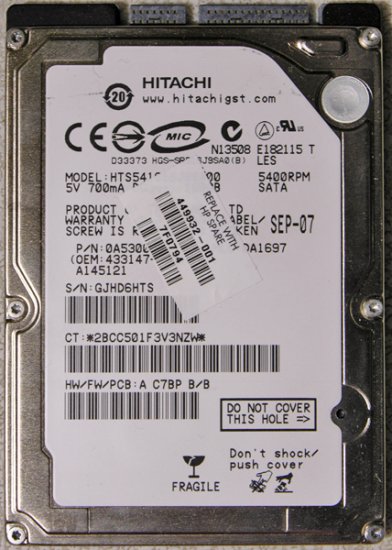 HP DV2000 DV6000 DV9000 160GB HD HARD DRIVE 449932-001